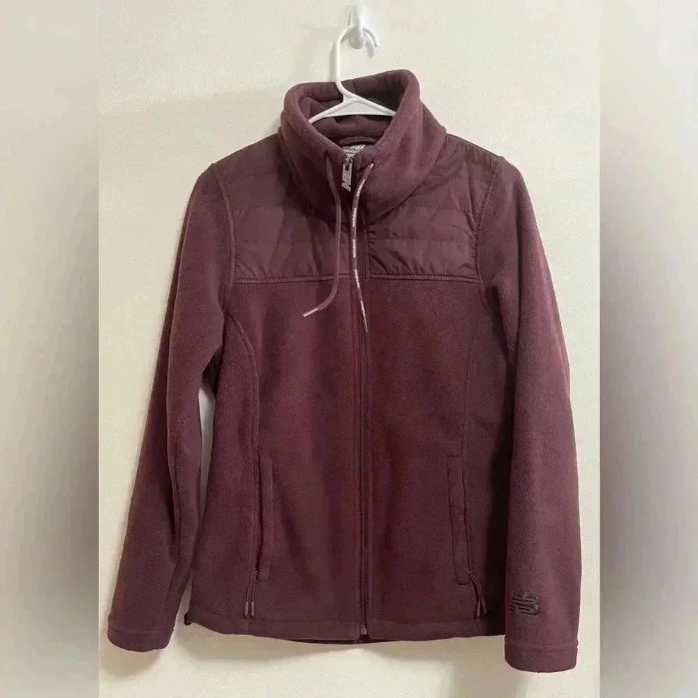 New Balance -‎ Women’s Maroon Zip-Up Fleece - Outdoors - Hiking - Size Small - Picture 10 of 10
